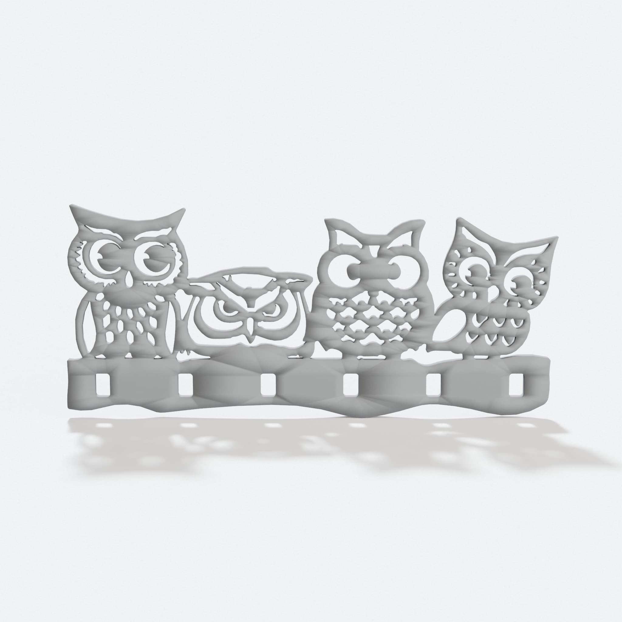 Owl Wall Key Holder, Entryway Decor Piece