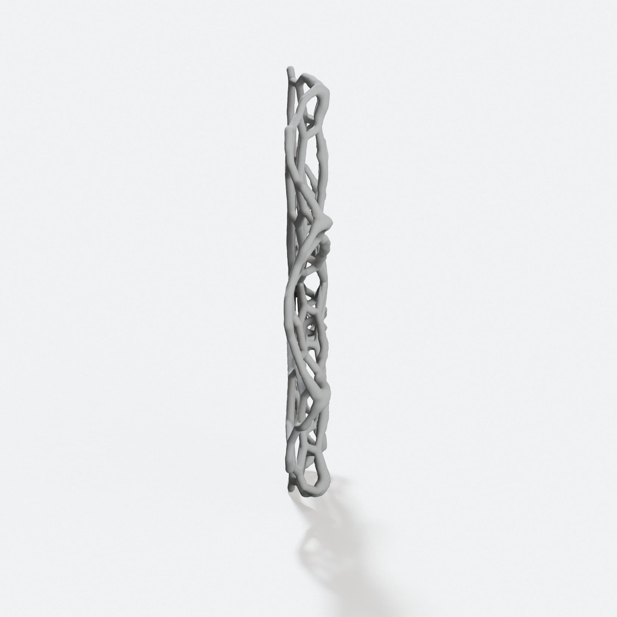 Crumpled Circle 3D Printed Earrings, Mathematical Art