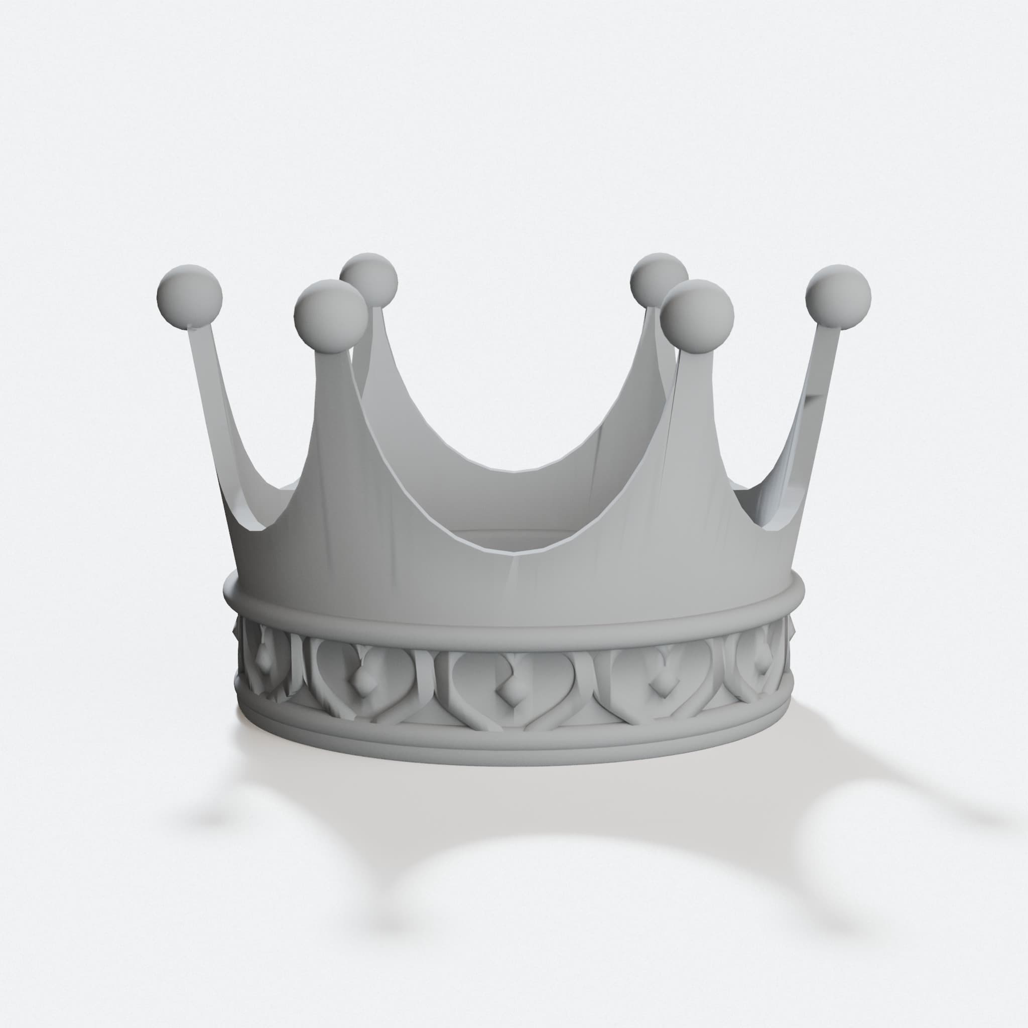 3D Printed Princess of Hearts Crown Toy