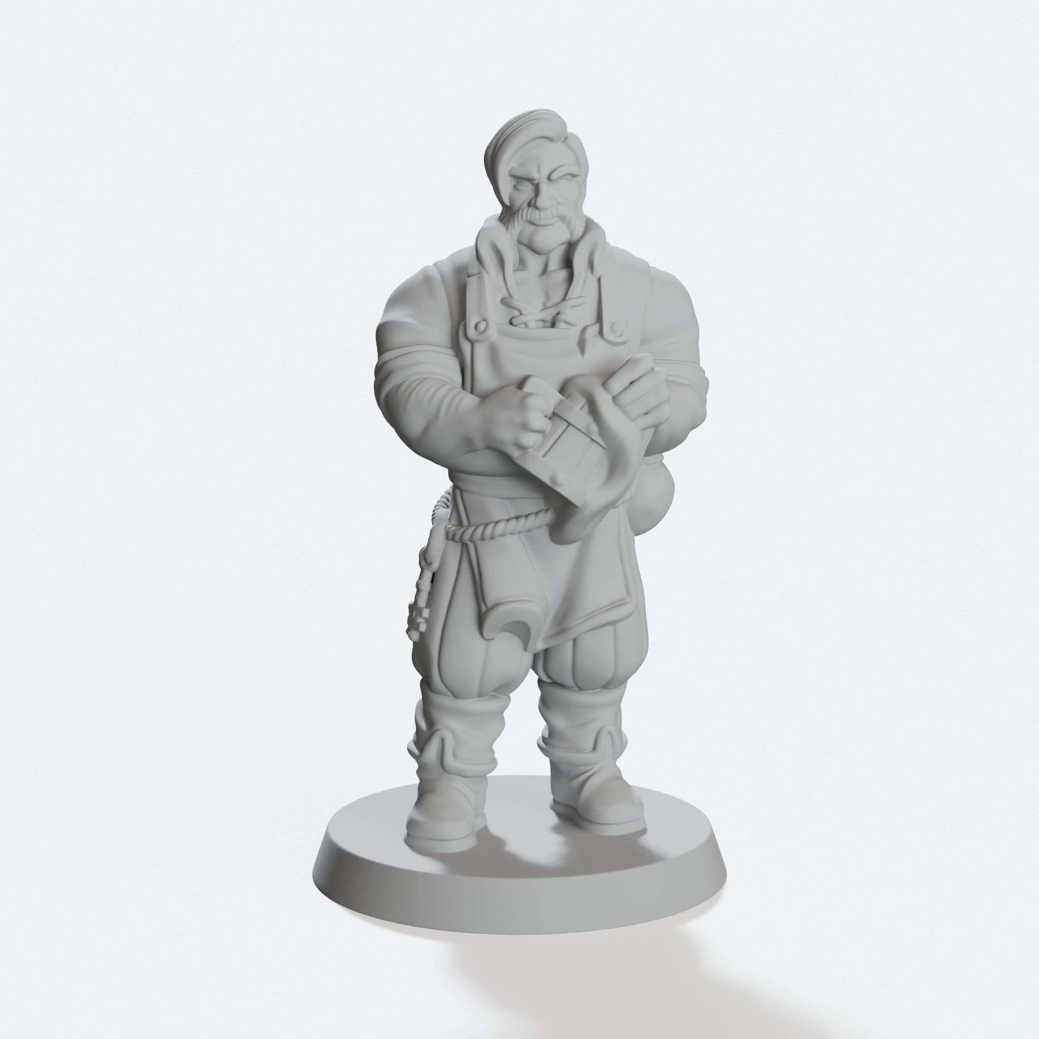 Barkeeper Miniature, Tavern NPC for D&D