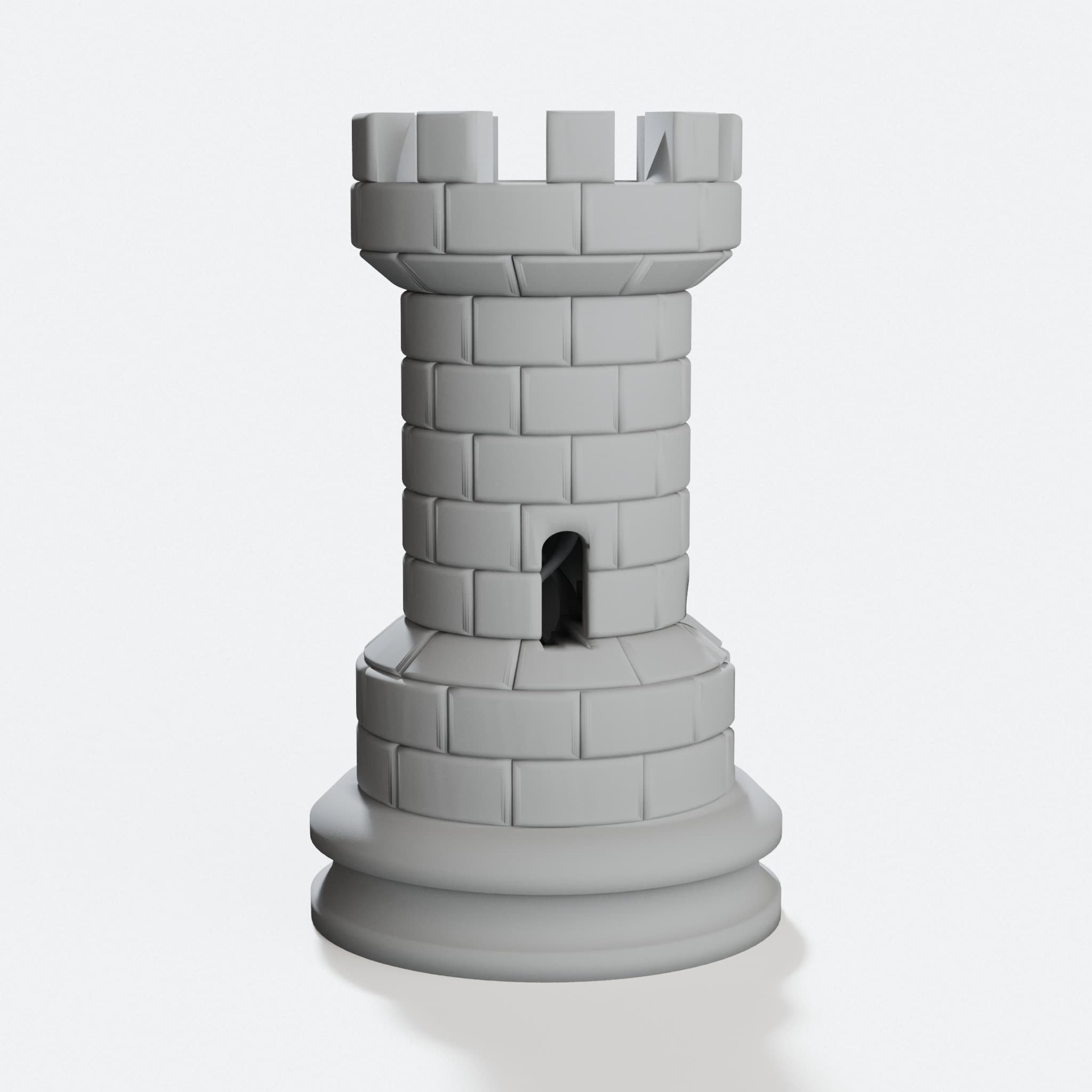 Rook Chess Piece - 3D Printed Test Figure