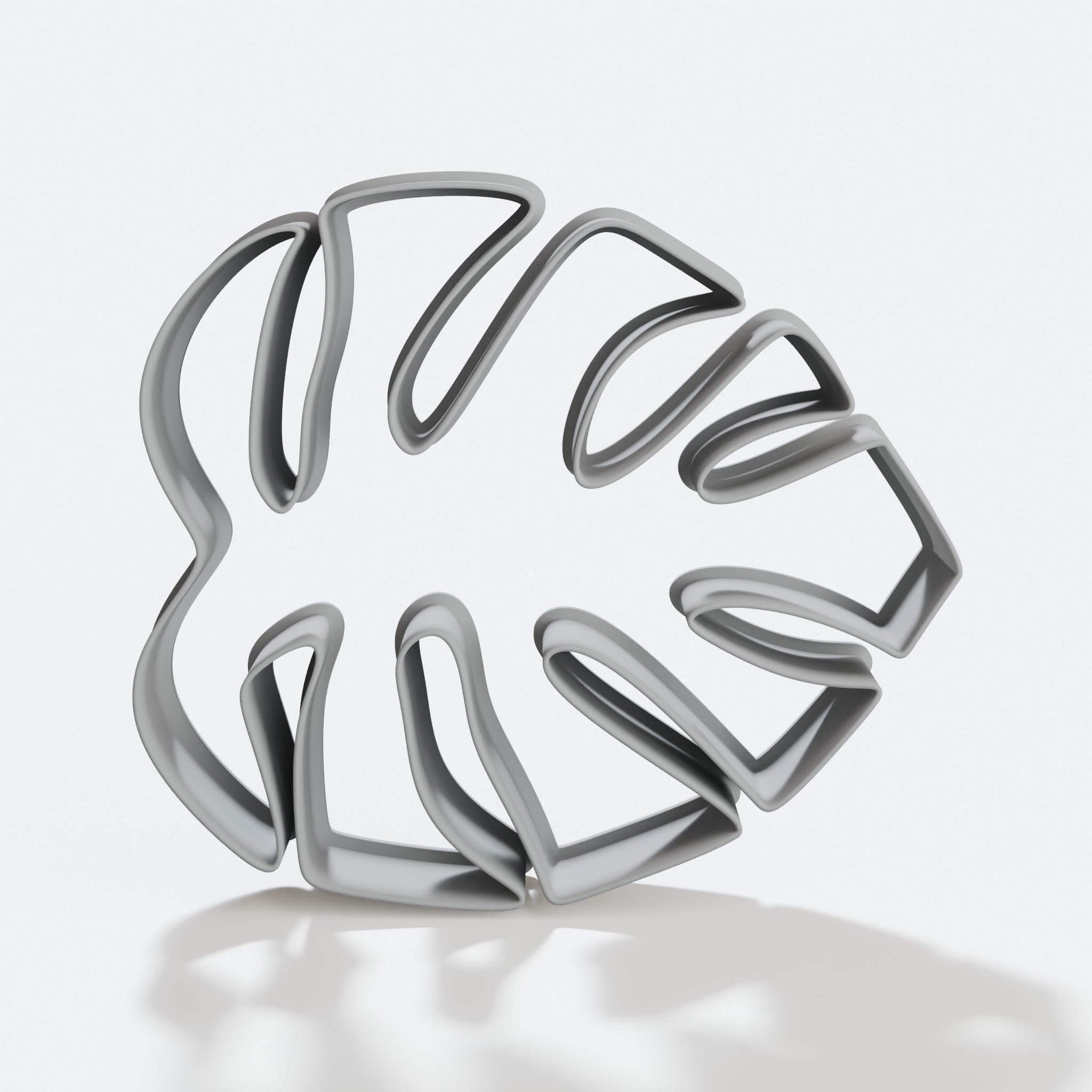 Monstera Leaf 3D Printed Cookie Cutter