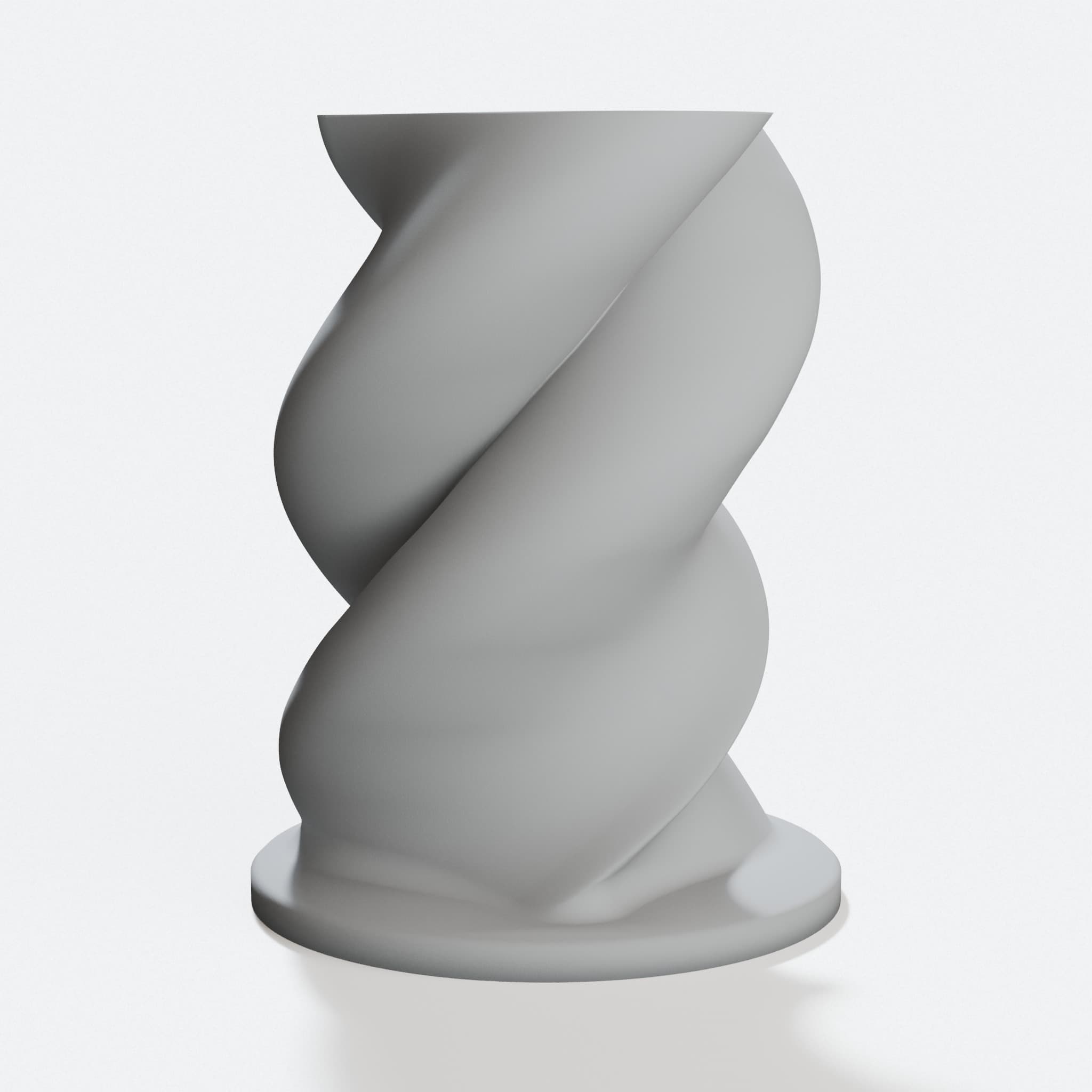 Twisted Heart 3D Printed Vase for Home Decor