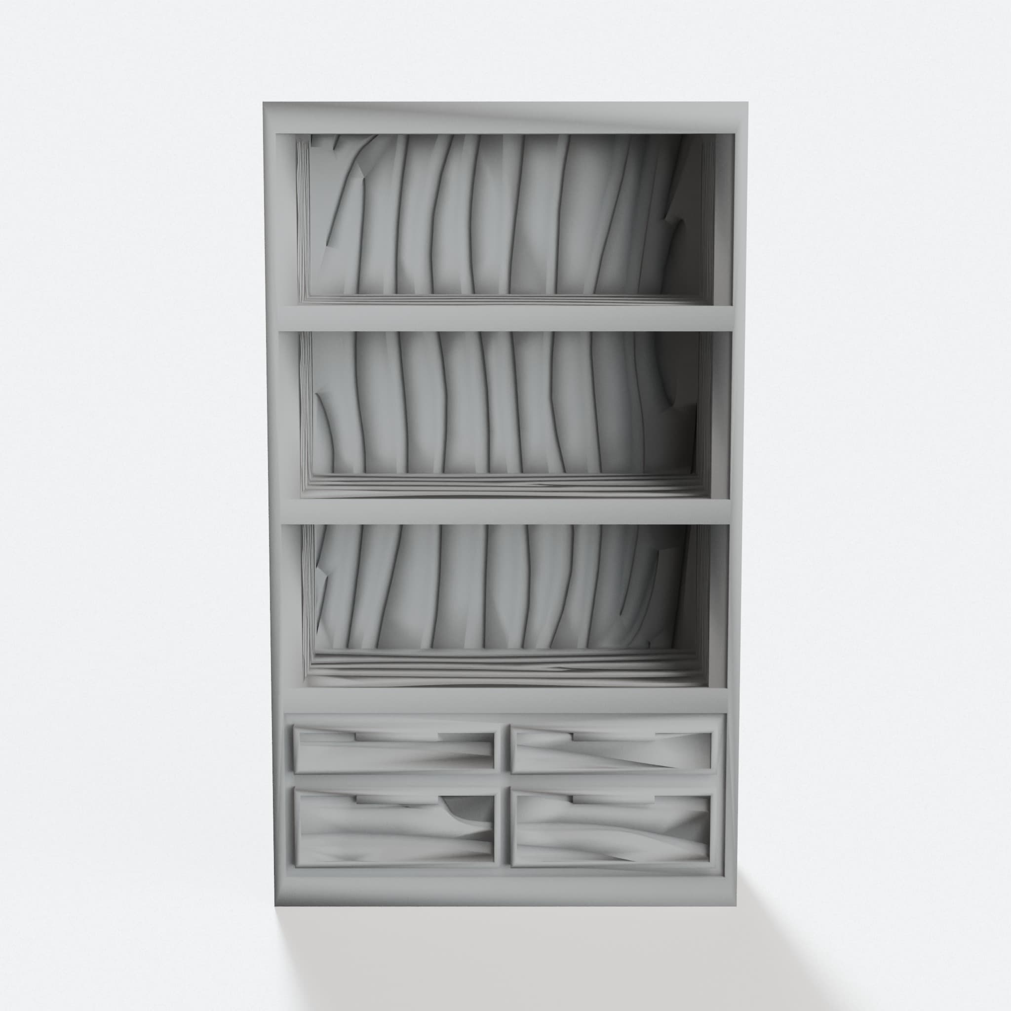 OpenDungeonTiles Bookshelf with Drawers, D&D Library Tile