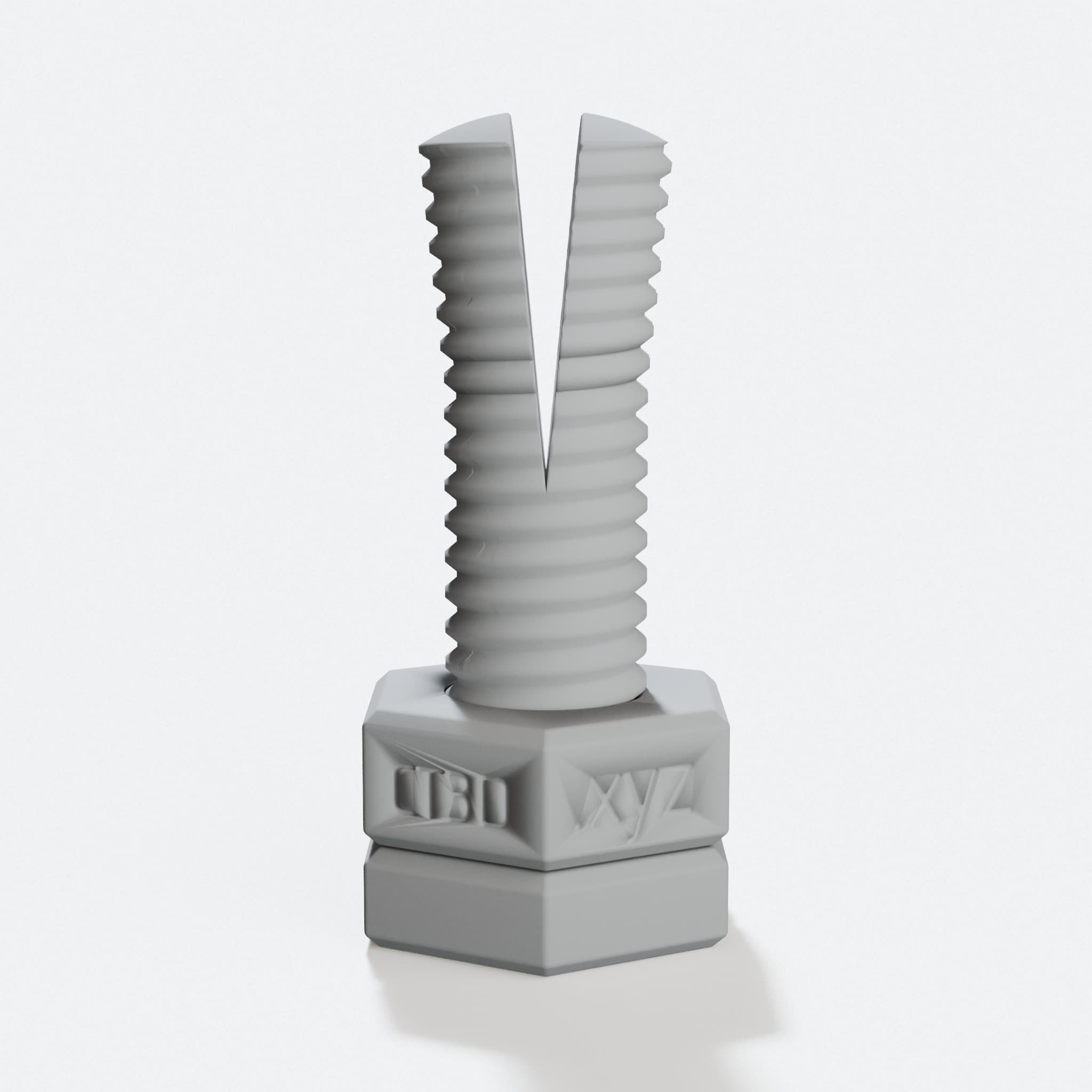 Impossible 3D Printed Bolt and Nut Toy
