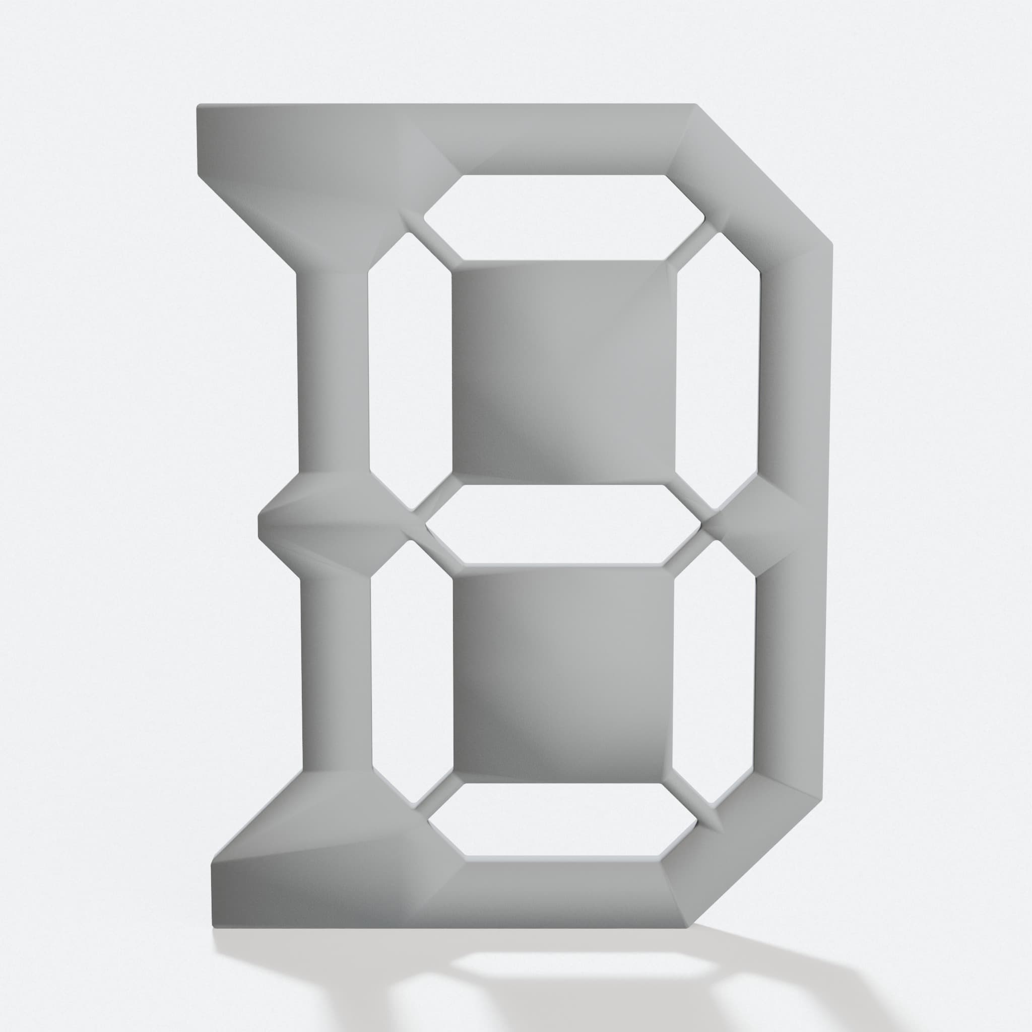 Number Drawing Stencil 3D Printed Office Accessory