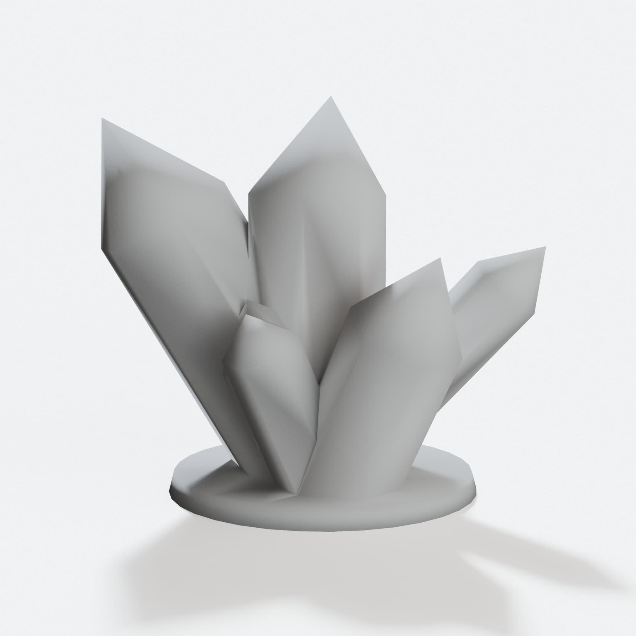 Giant Crystal 3D Printed Toy with Base