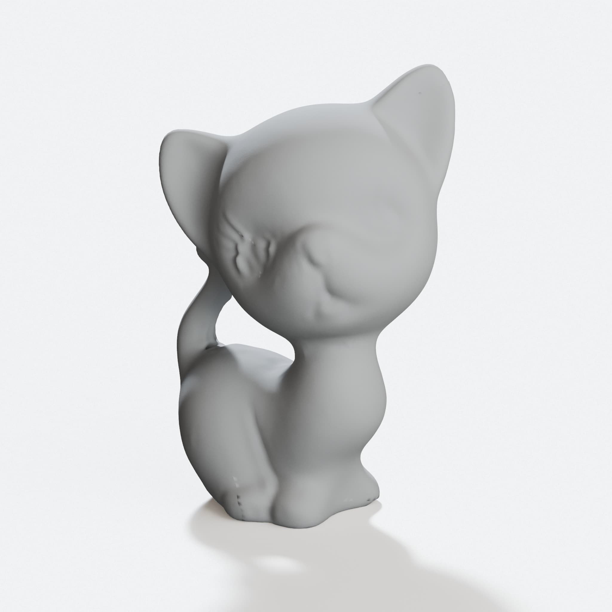 Kitten Figurine - 3D Printed Cat Toy Model