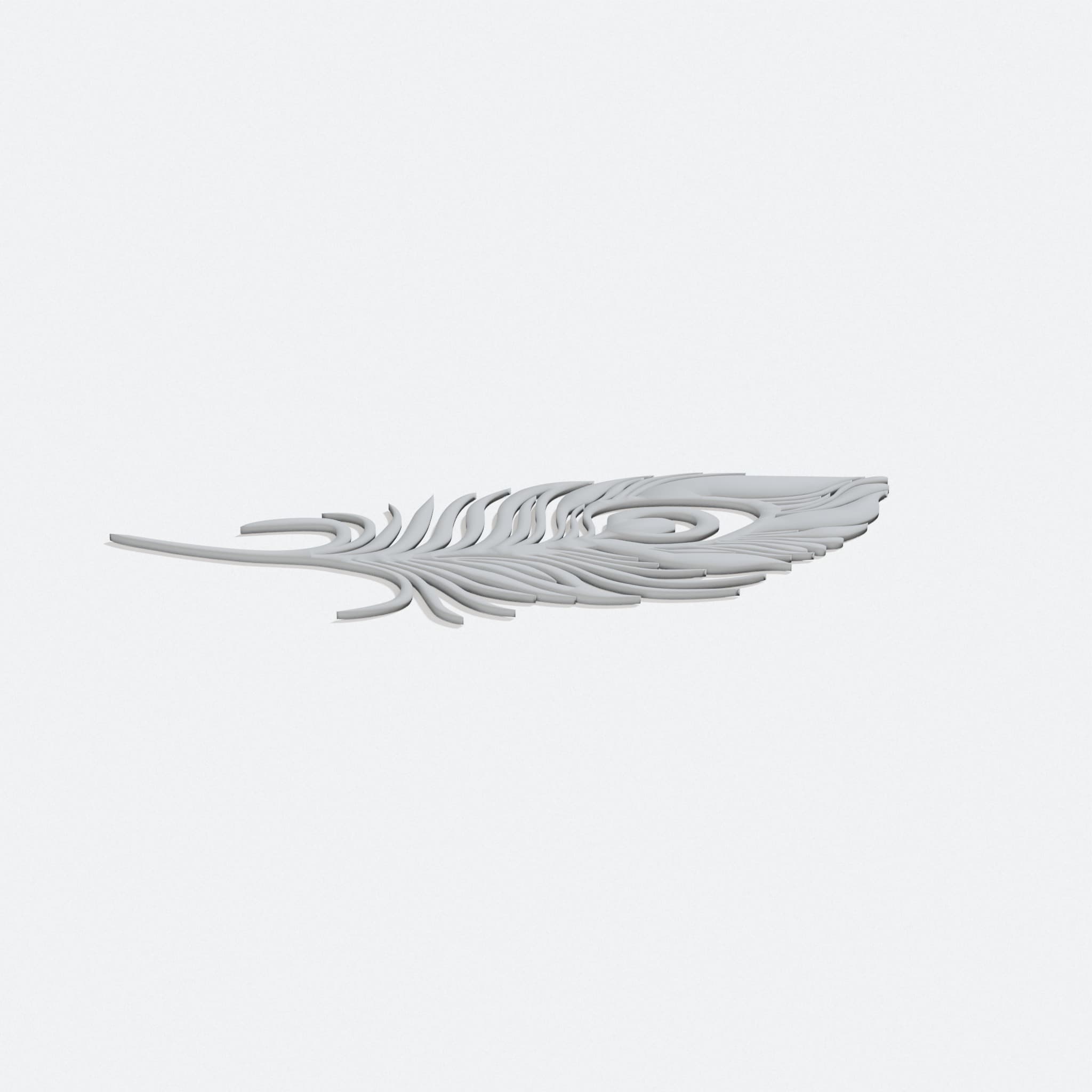 3D Printed Peacock Feather Bookmark for Book Lovers