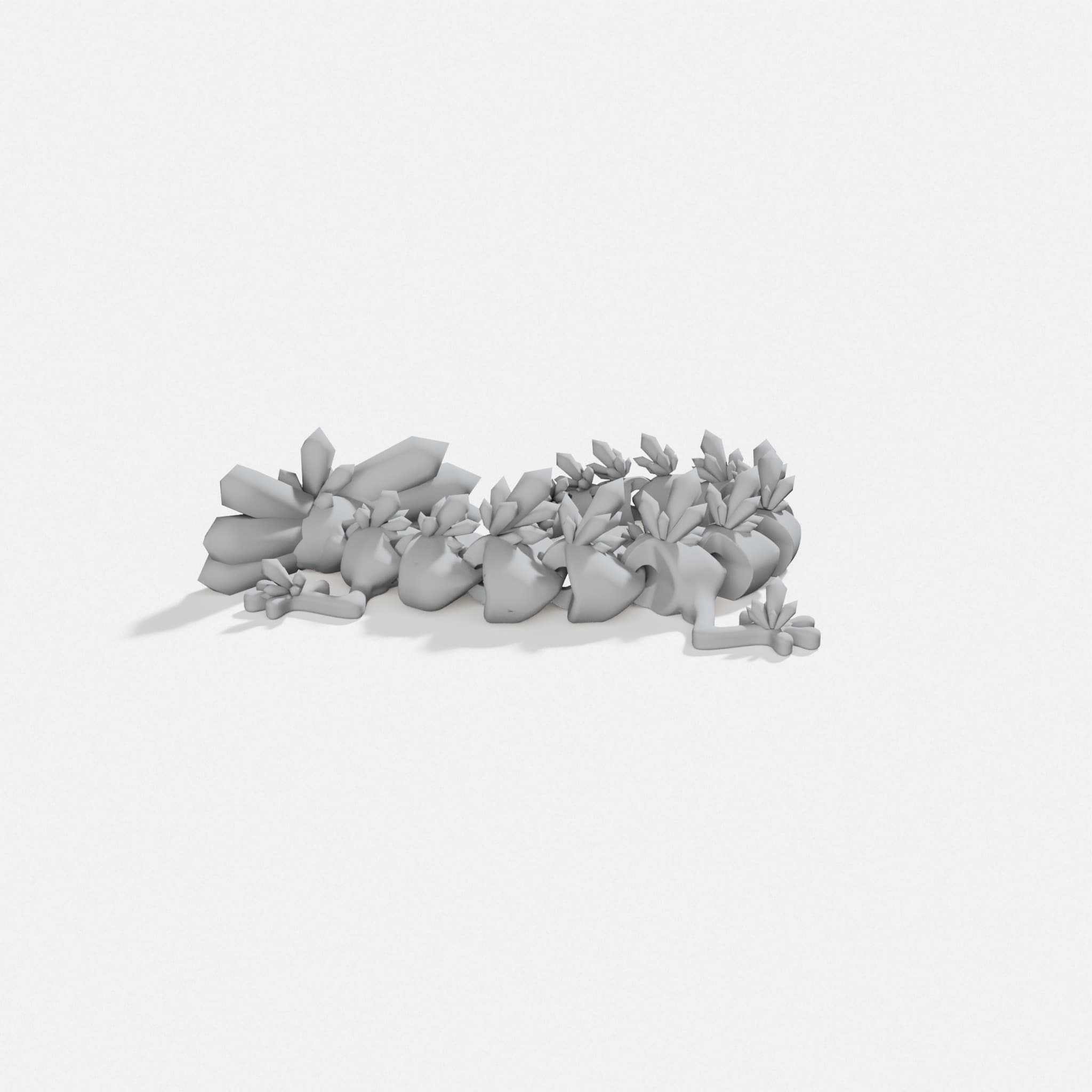 Articulated Flexi Crystalotl 3D Printed Fidget Toy