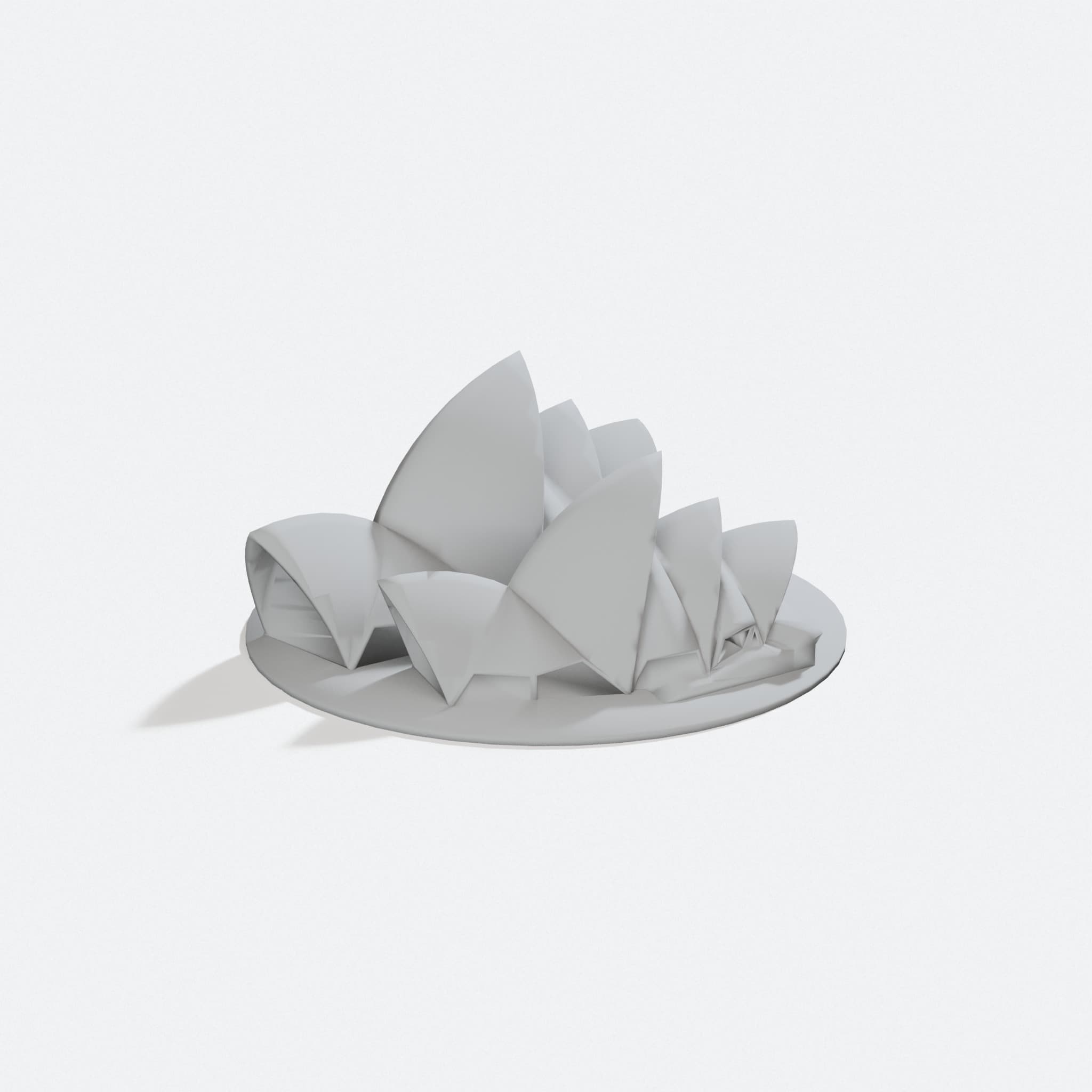 Sydney Opera House 3D Printed Home Decor Model