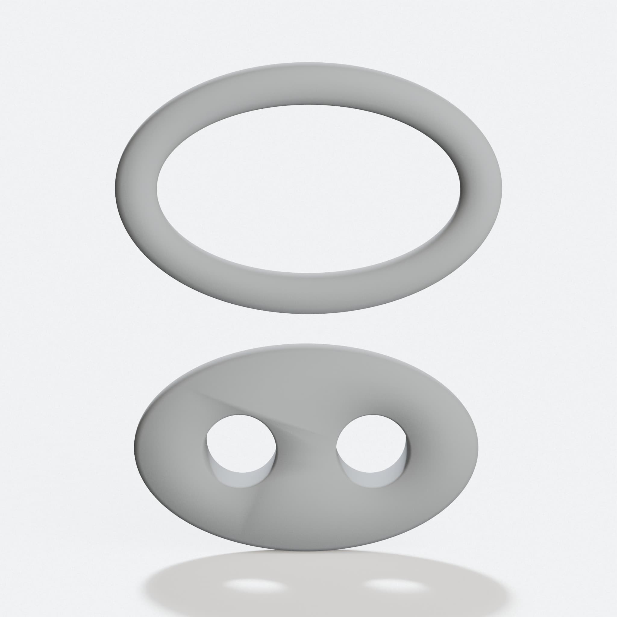 3D Printed Tarp Clip, Oval Ring Outdoor Gear