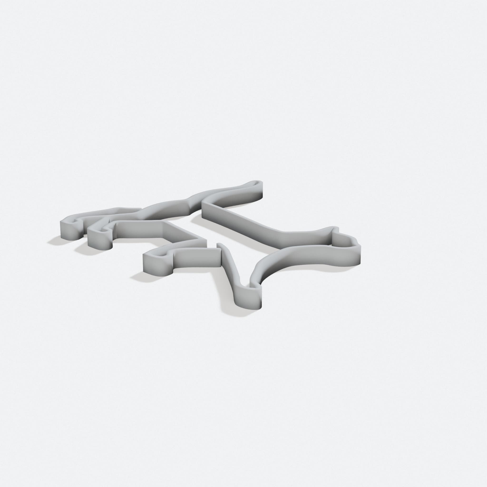 LineArt Walking Cat 3D Printed Home Decor