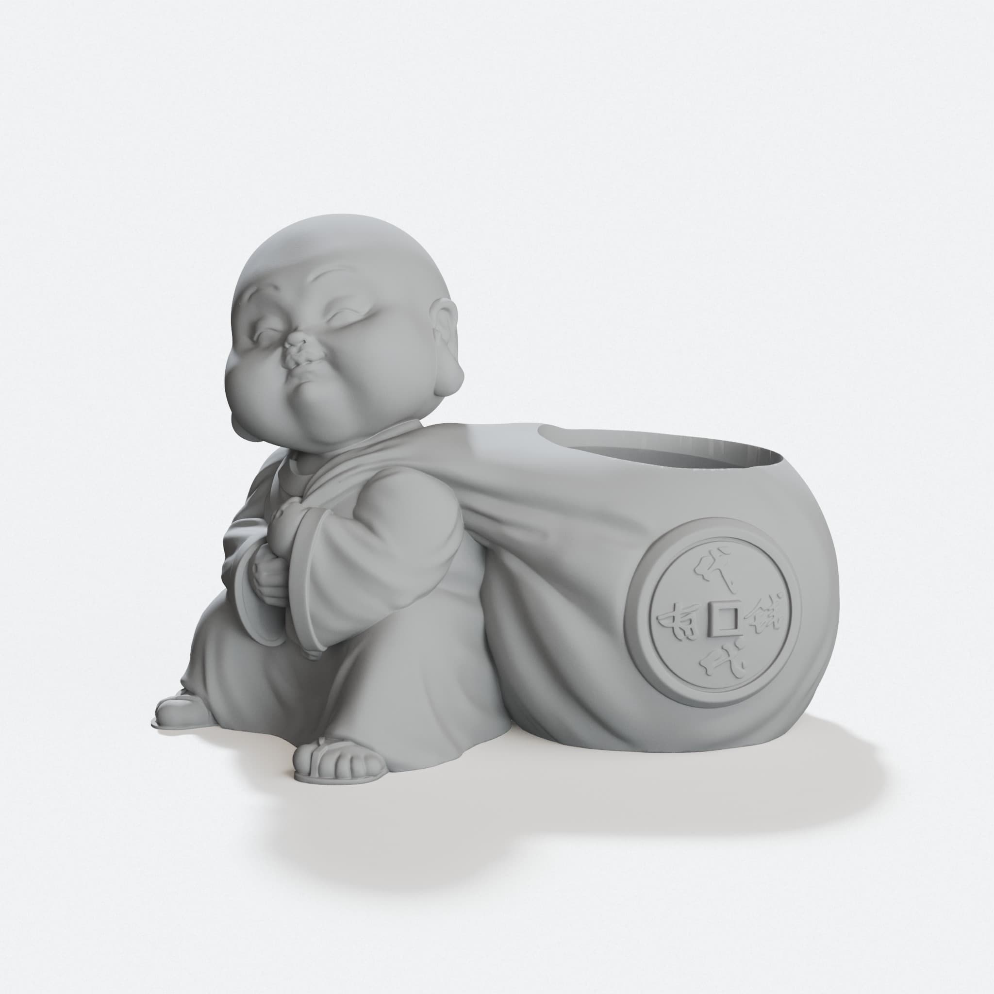 3D Printed Buddha Baby Planter for Home Decor